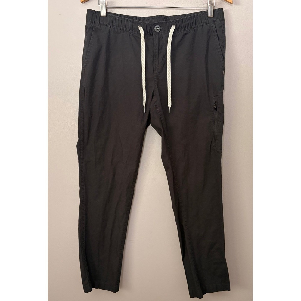 Vuori Pants Ripstop Climber Mens Large Charcoal Black Stretch Utility Hiking - Picture 1 of 9